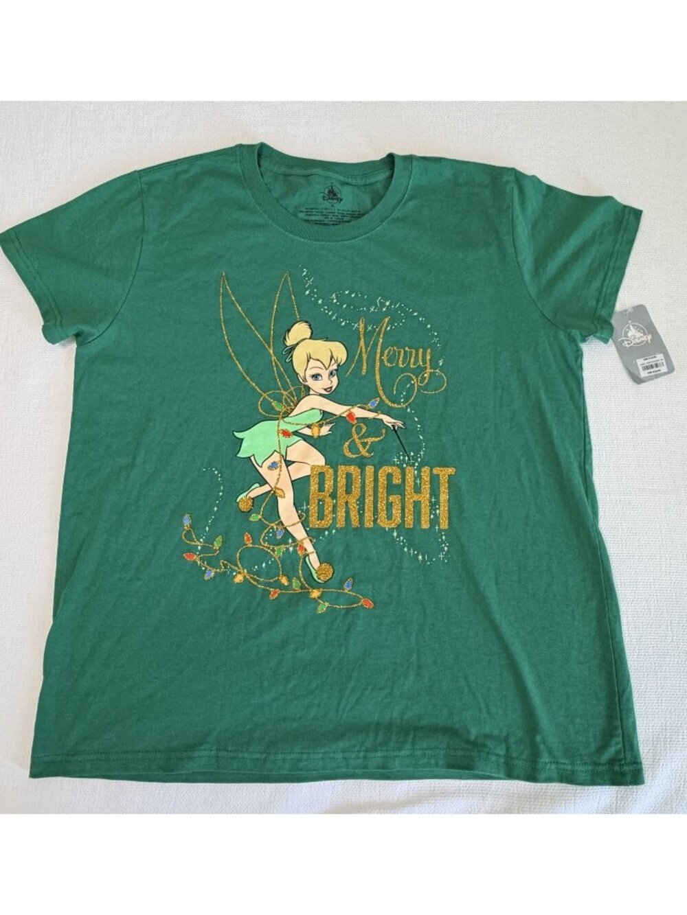 NWT Disney Tinkerbell “Merry & Bright” Shirt Size XL